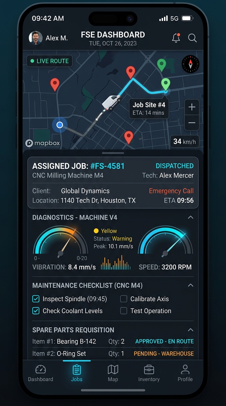 Field Service & Maintenance Tracking App