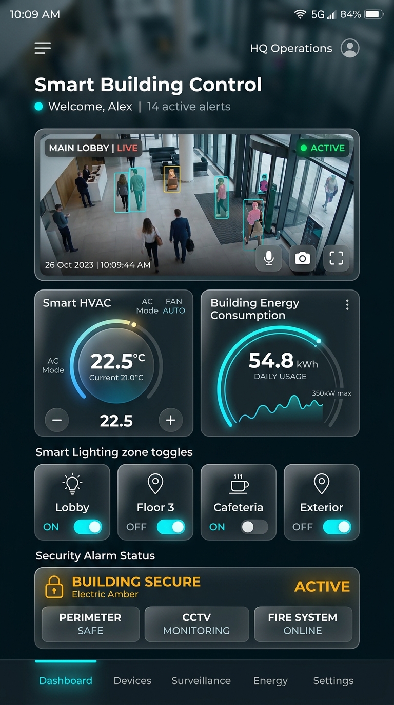 Smart Building & IoT Mobile Control App